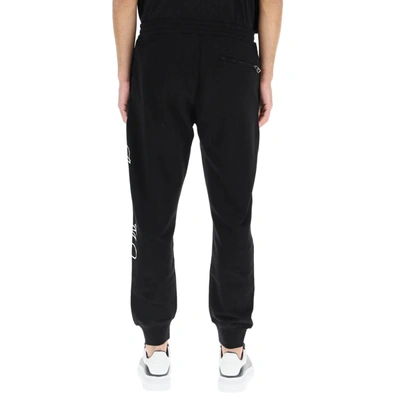 Shop Alexander Mcqueen Logo Cotton Pants