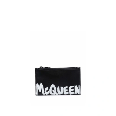 Shop Alexander Mcqueen Logo Leather Wallet