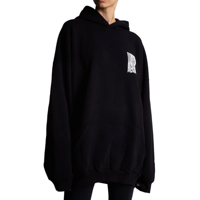 Shop Balenciaga Logo Hooded Sweatshirt