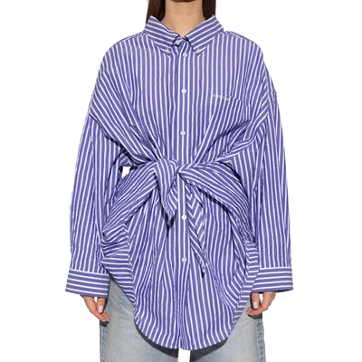 Shop Balenciaga Oversize Cotton Shirt