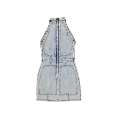 Balmain Panelled Denim Minidress