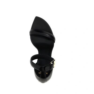 Balmain 95mm Moneta Patent Leather Sandals