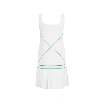 Bottega Veneta Pleated Embroidered Knitted Mini Dress