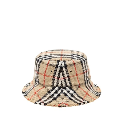 Shop Burberry Check Bouclé Bucket Hat