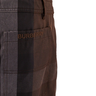 Burberry Brown Check Print Wide Leg Trouser