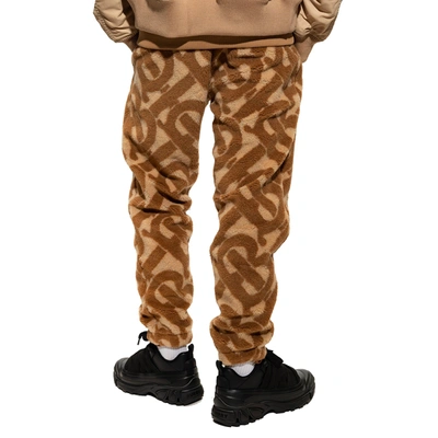 Burberry Tapered Twill-trimmed Logo-print Fleece Sweatpants