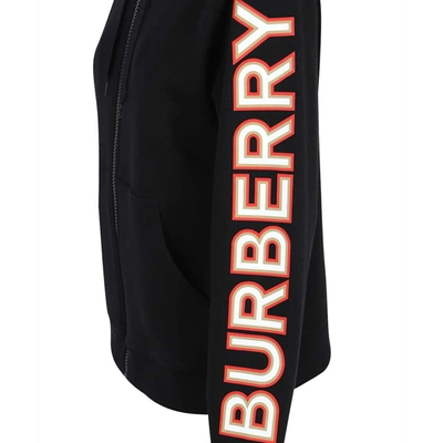 Shop Burberry Logo Zipped Sweatshirt