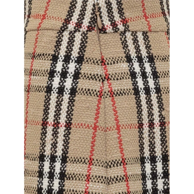 Burberry Catia Check Cotton Blend Mini Skirt