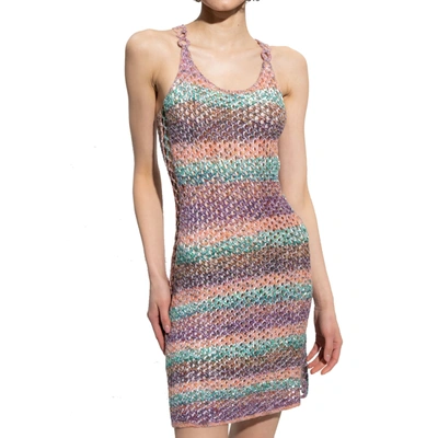 Chloé Chloe Woman Multicolor Crochet Mini Dress