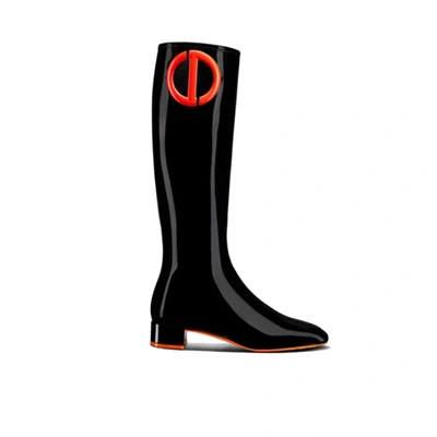 Shop Dior Patent Leather Knee Boots