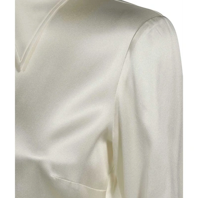 Dolce & Gabbana Collared Long-sleeve Silk Blouse