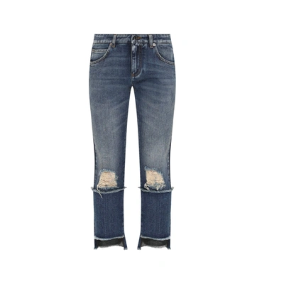 Shop Dolce & Gabbana Cropped Denim Jeans