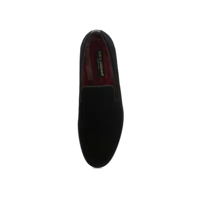 Shop Dolce & Gabbana Gg Velvet Loafers