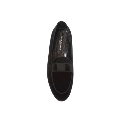 Shop Dolce & Gabbana Gg Velvet Loafers