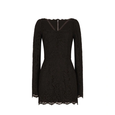 Shop Dolce & Gabbana Lace Mini Dress