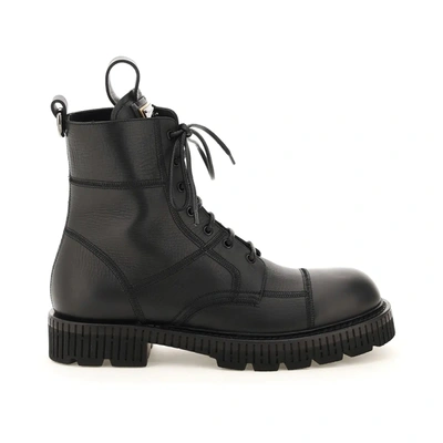 Shop Dolce & Gabbana Leather Lace Up Boots