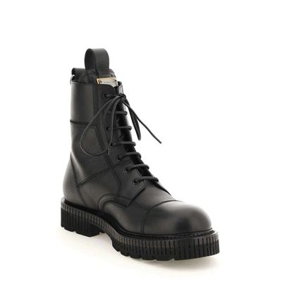Shop Dolce & Gabbana Leather Lace Up Boots