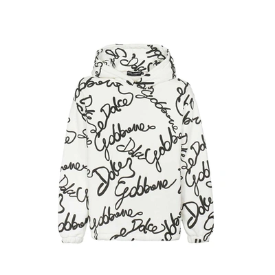 Shop Dolce & Gabbana Logo Hooded Sweatshirt