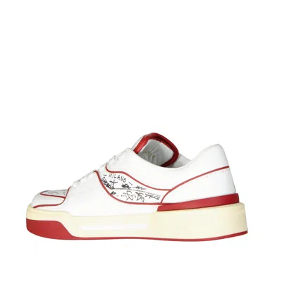 Shop Dolce & Gabbana Printed Leather Sneakers