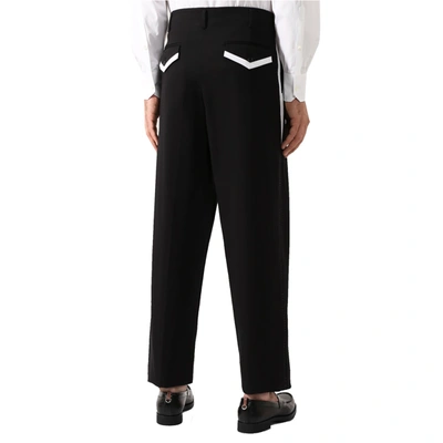 Dolce & Gabbana Side Stripe Pleat Trousers Men In Black