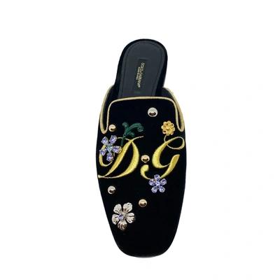 Shop Dolce & Gabbana Velvet Mules