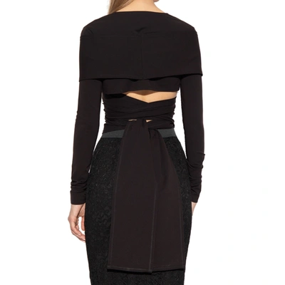 Dolce & Gabbana Stretch Jersey Punto Milano Wrap Top