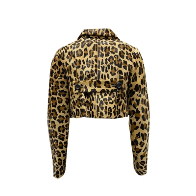 Dsquared2 Leopard Calf Hair Cropped Jacket