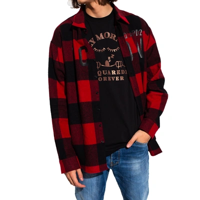 Shop Dsquared2 Plaid Flannel Shirt