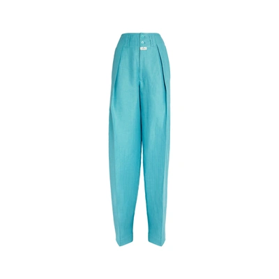 Shop Etro Linen Silk Moonlight Trousers