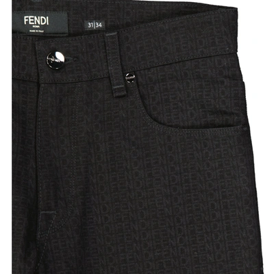 Shop Fendi Cotton Denim Jeans