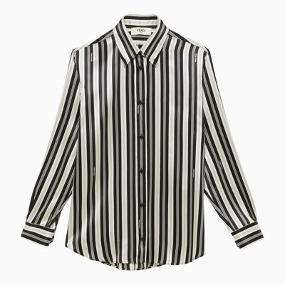 Shop Fendi Striped Button Down Shirt