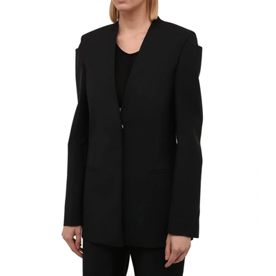Givenchy Collarless Single-breasted Jacket In Black