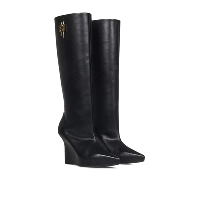 Shop Givenchy G Lock Leather Boots