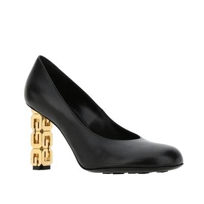 Shop Givenchy Logo Heel Leather Pumps