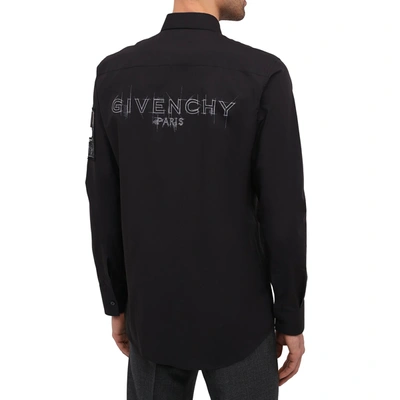 Shop Givenchy Patch Logo Shirt