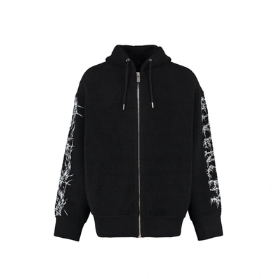 Shop Givenchy Wool Zipped Hoodie