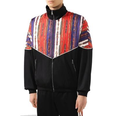 Shop Gucci Flower Print Silk Bomber Jacket