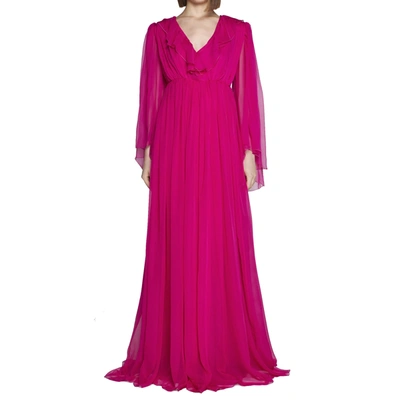 Shop Gucci Silk Midi Dress