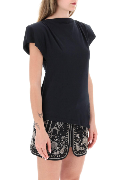 Shop Isabel Marant 'sebani' T Shirt With Structured Shoulders