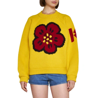 Kenzo Flower Cotton And Wool Sweater