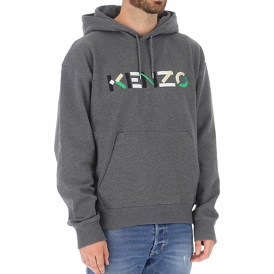 Shop Kenzo Logo Hooded Sweatshirt