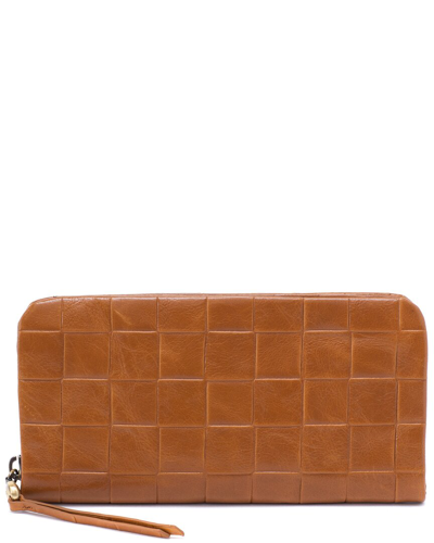 Shop Hobo Eliza Zip Around Leather Wallet In Brown