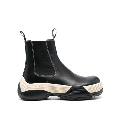 Lanvin Chunky Sole Leather Chelsea Boots