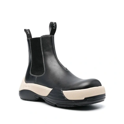 Lanvin Chunky Sole Leather Chelsea Boots