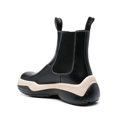 Lanvin Chunky Sole Leather Chelsea Boots