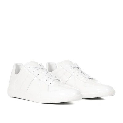 Shop Maison Margiela Leather Sneakers