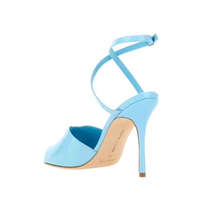 Manolo Blahnik Sandals Clear Blue