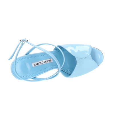 Manolo Blahnik Sandals Clear Blue