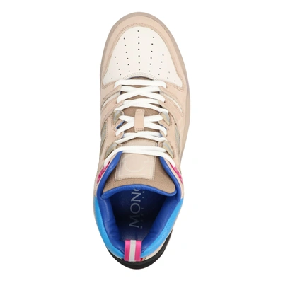 Moncler Pivot Mid Leather And Ripstop-trimmed Suede Sneakers