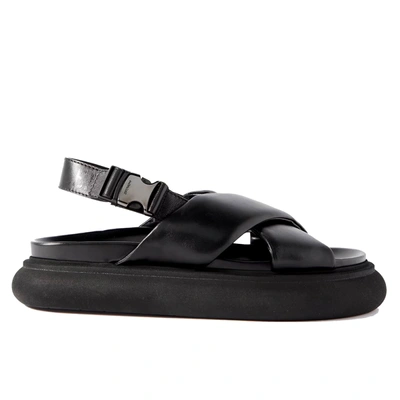 Shop Moncler Solarisse Leather Sandals